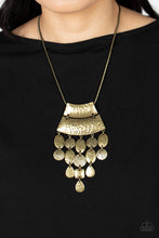 Load image into Gallery viewer, Totem Trek - Brass - Paparazzi Accessories - VJ Bedazzled Jewelry
