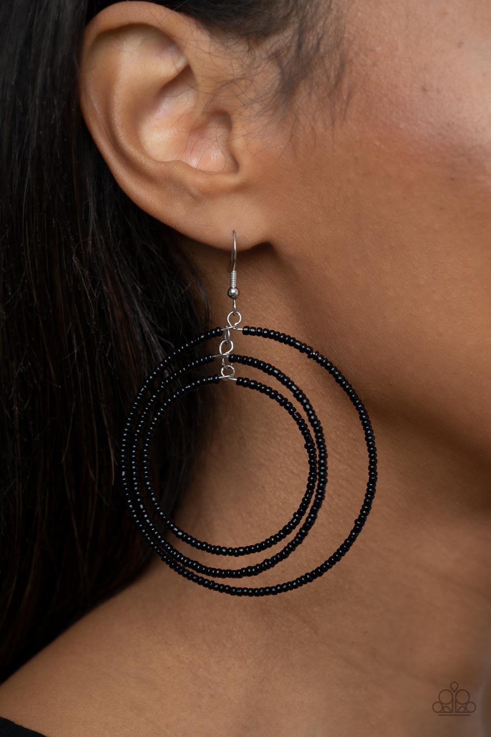 Colorfully Circulating - Black - VJ Bedazzled Jewelry