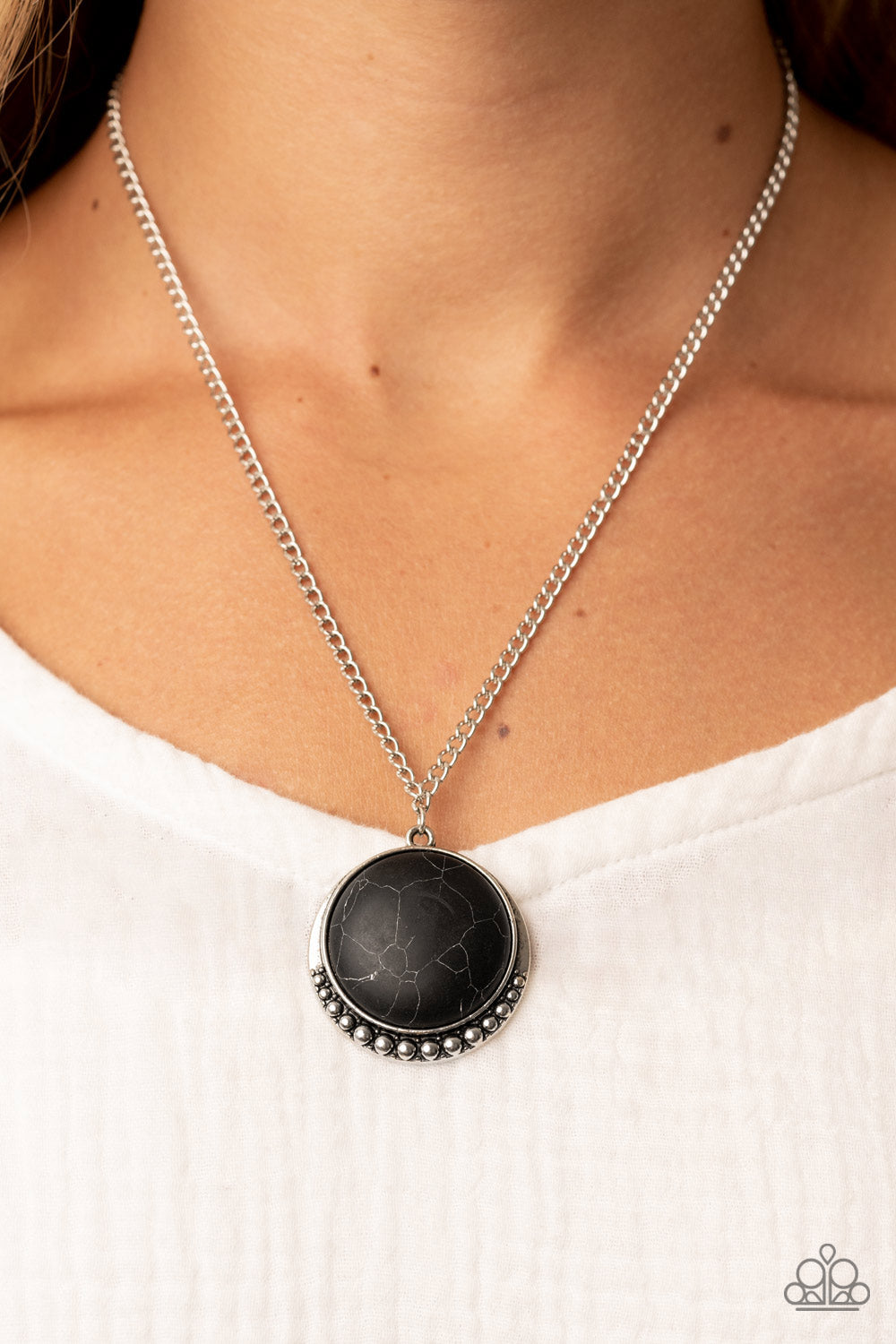 Mojave Moon - Black Paparazzi Accessories - VJ Bedazzled Jewelry