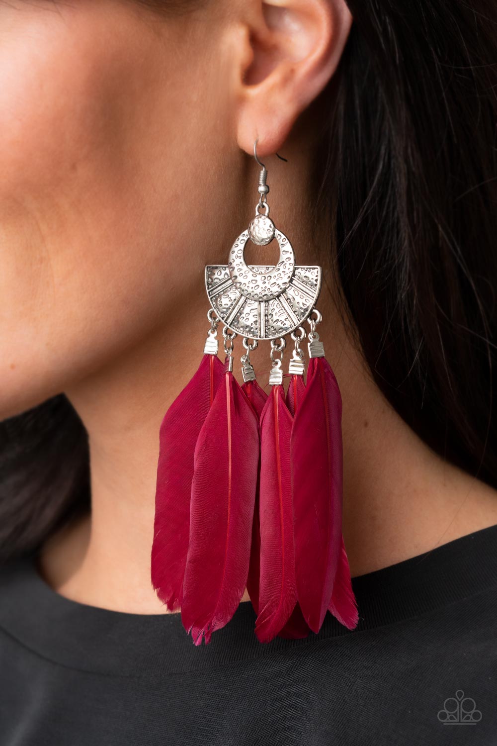 Plume Paradise - Red - VJ Bedazzled Jewelry