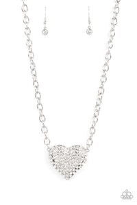 Heartbreakingly Blingy - White - VJ Bedazzled Jewelry