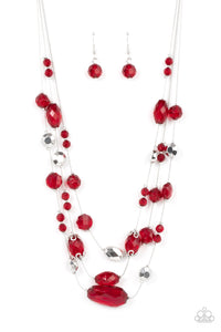 Prismatic Pose - Red - Paparazzi Accessories - VJ Bedazzled Jewelry