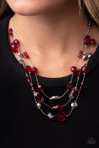 Prismatic Pose - Red - Paparazzi Accessories - VJ Bedazzled Jewelry