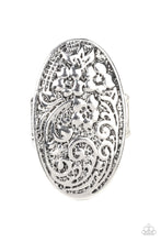 Load image into Gallery viewer, Floral Fortress - Silver Paparazzi Accessories - VJ Bedazzled Jewelry
