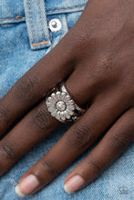 Load image into Gallery viewer, Roadside Daisies - Silver - Paparazzi Accessories - VJ Bedazzled Jewelry
