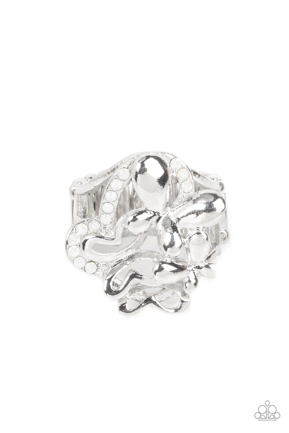 Fluttering Flashback - White - VJ Bedazzled Jewelry