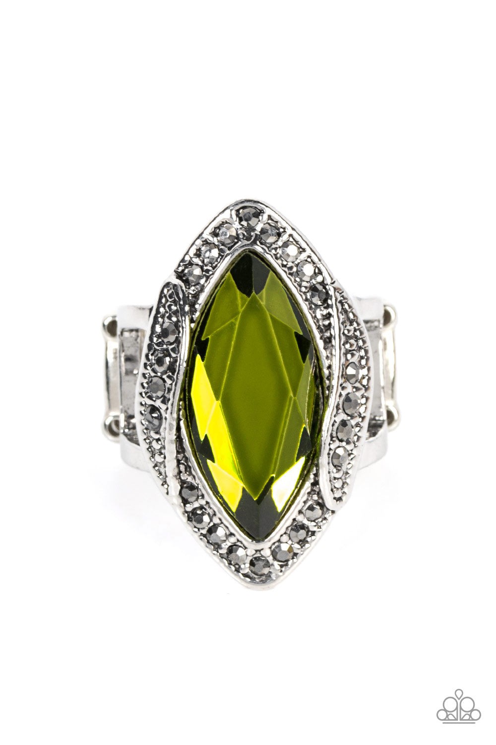 Let Me Take a REIGN Check - Green Paparazzi Accessories - VJ Bedazzled Jewelry