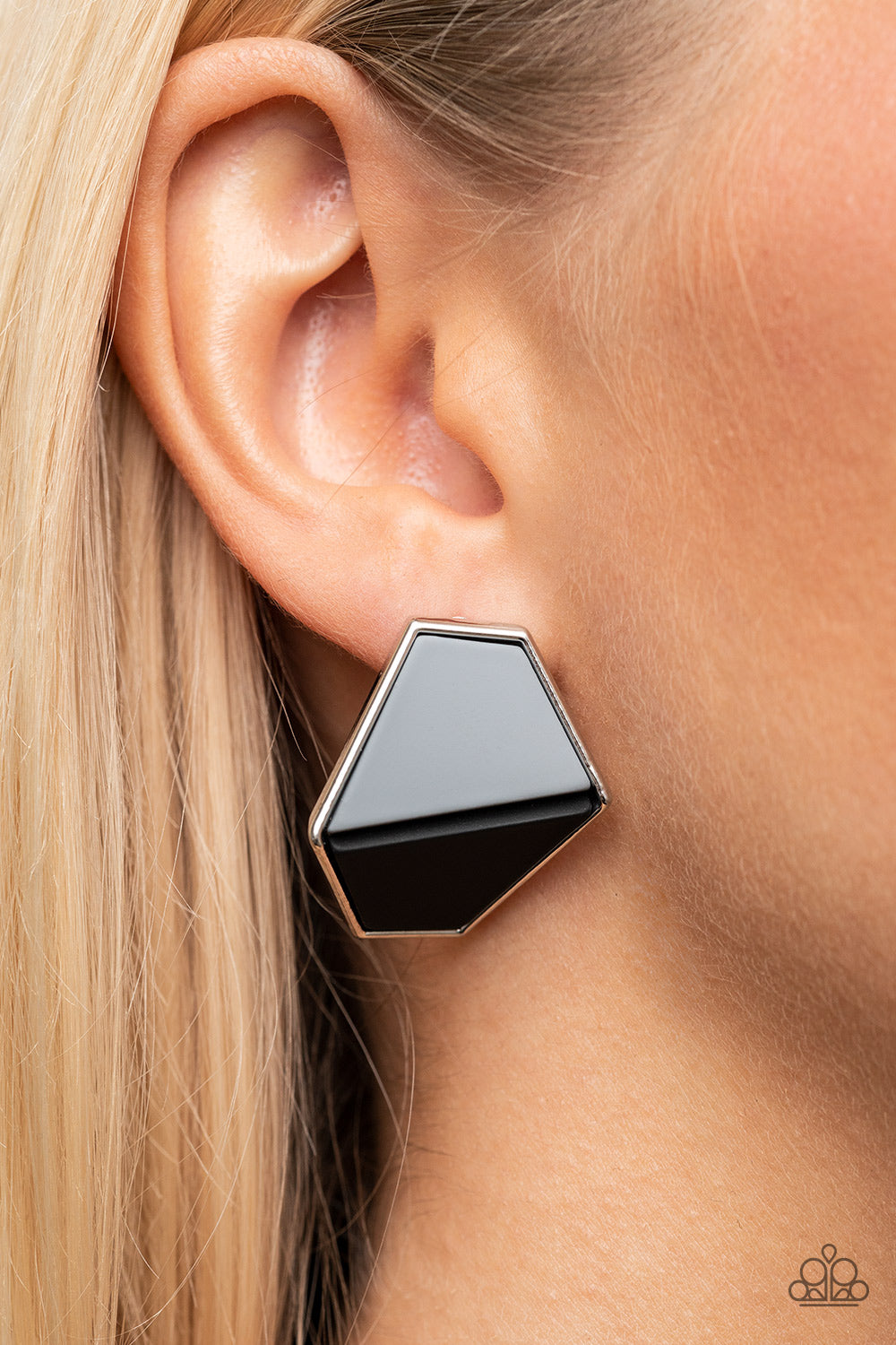 Generically Geometric - Black - Paparazzi Accessoroies - VJ Bedazzled Jewelry