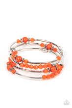 Load image into Gallery viewer, Whimsically Whirly - Orange- Paparazzi Accessories - VJ Bedazzled Jewelry
