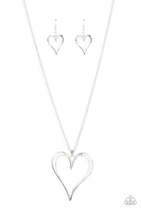 Hopelessly In Love - Silver- Paparazzi Accessories - VJ Bedazzled Jewelry