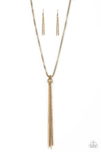 Load image into Gallery viewer, Metallic MESH-Up - Brass - Paparazzi Accessories - VJ Bedazzled Jewelry
