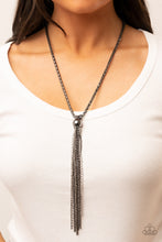 Load image into Gallery viewer, Metallic MESH-Up - Black - Paparazzi Accessories - VJ Bedazzled Jewelry
