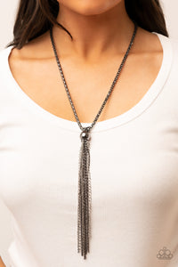 Metallic MESH-Up - Black - Paparazzi Accessories - VJ Bedazzled Jewelry
