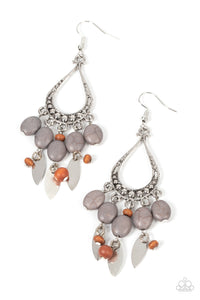 Adobe Air - Silver-Paparazzi Accessories - VJ Bedazzled Jewelry