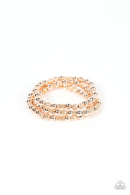 Boundless Boundaries - Rose Gold- Paparazzi Accessories - VJ Bedazzled Jewelry