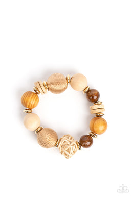 Happily Homespun - Brown - VJ Bedazzled Jewelry