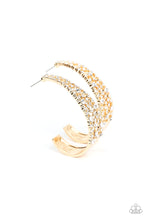 Load image into Gallery viewer, Cold as Ice - Gold Paparazzi Accessories - VJ Bedazzled Jewelry
