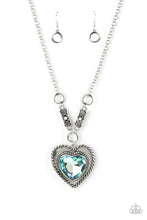 Load image into Gallery viewer, Heart Full of Fabulous - Blue-Paparazzi Accessories - VJ Bedazzled Jewelry
