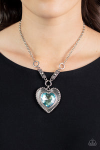 Heart Full of Fabulous - Blue-Paparazzi Accessories - VJ Bedazzled Jewelry