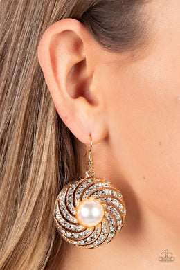 Vintage Vortex - Gold Paparazzi Accessories - VJ Bedazzled Jewelry