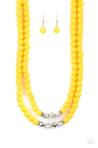 Summer Splash - Yellow - Paparazzi Accessories - VJ Bedazzled Jewelry