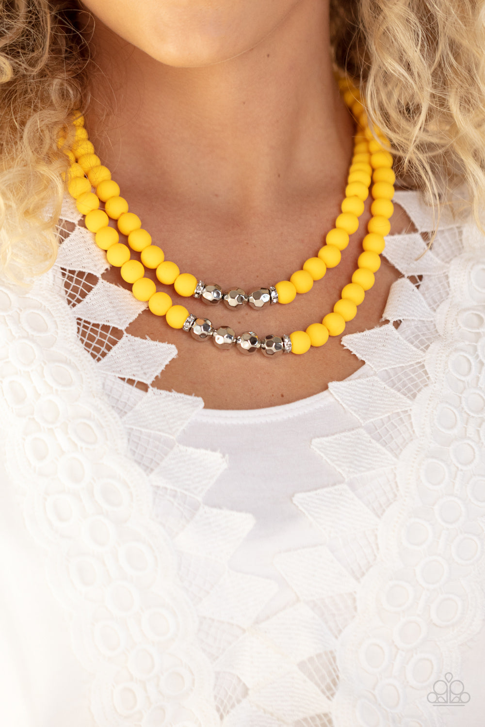 Summer Splash - Yellow - Paparazzi Accessories - VJ Bedazzled Jewelry