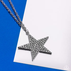 Rock Star Sparkle - Black Paparazzi Accessories - VJ Bedazzled Jewelry