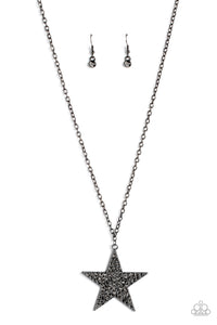 Rock Star Sparkle - Black Paparazzi Accessories - VJ Bedazzled Jewelry