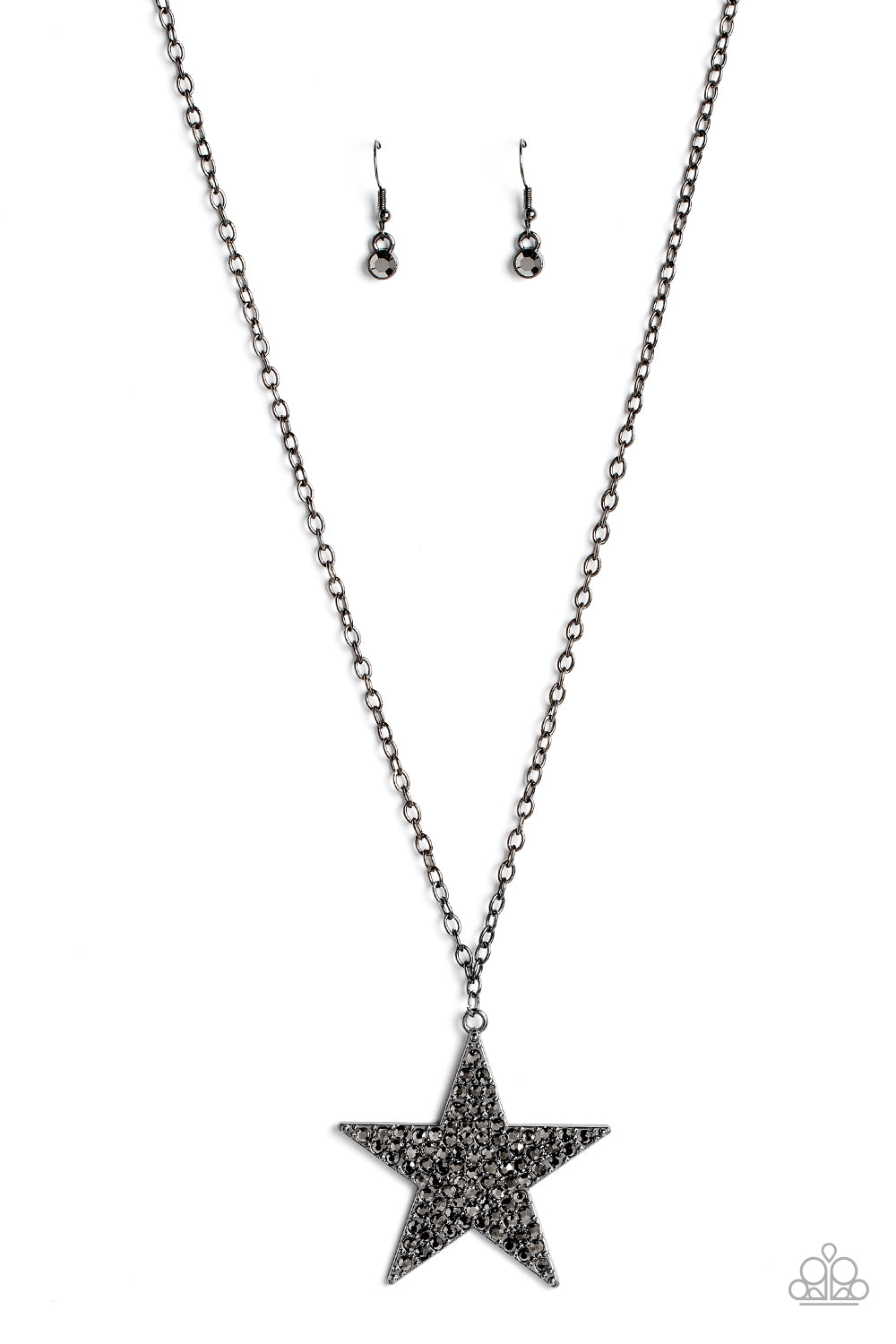 Rock Star Sparkle - Black Paparazzi Accessories - VJ Bedazzled Jewelry