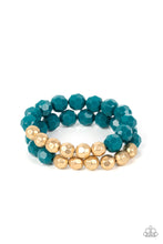 Load image into Gallery viewer, Grecian Glamour - Blue - Paparazzi Accessories - VJ Bedazzled Jewelry
