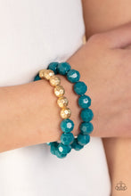 Load image into Gallery viewer, Grecian Glamour - Blue - Paparazzi Accessories - VJ Bedazzled Jewelry

