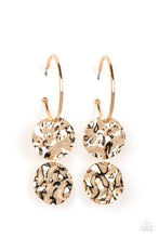 Load image into Gallery viewer, Sending Shock Waves - Gold Paparazzi Accessories - VJ Bedazzled Jewelry
