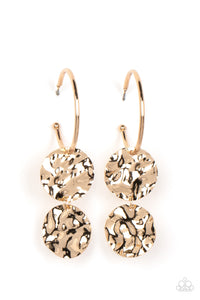 Sending Shock Waves - Gold Paparazzi Accessories - VJ Bedazzled Jewelry