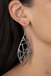 Geo Grid - Silver Paparazzi Accessories - VJ Bedazzled Jewelry