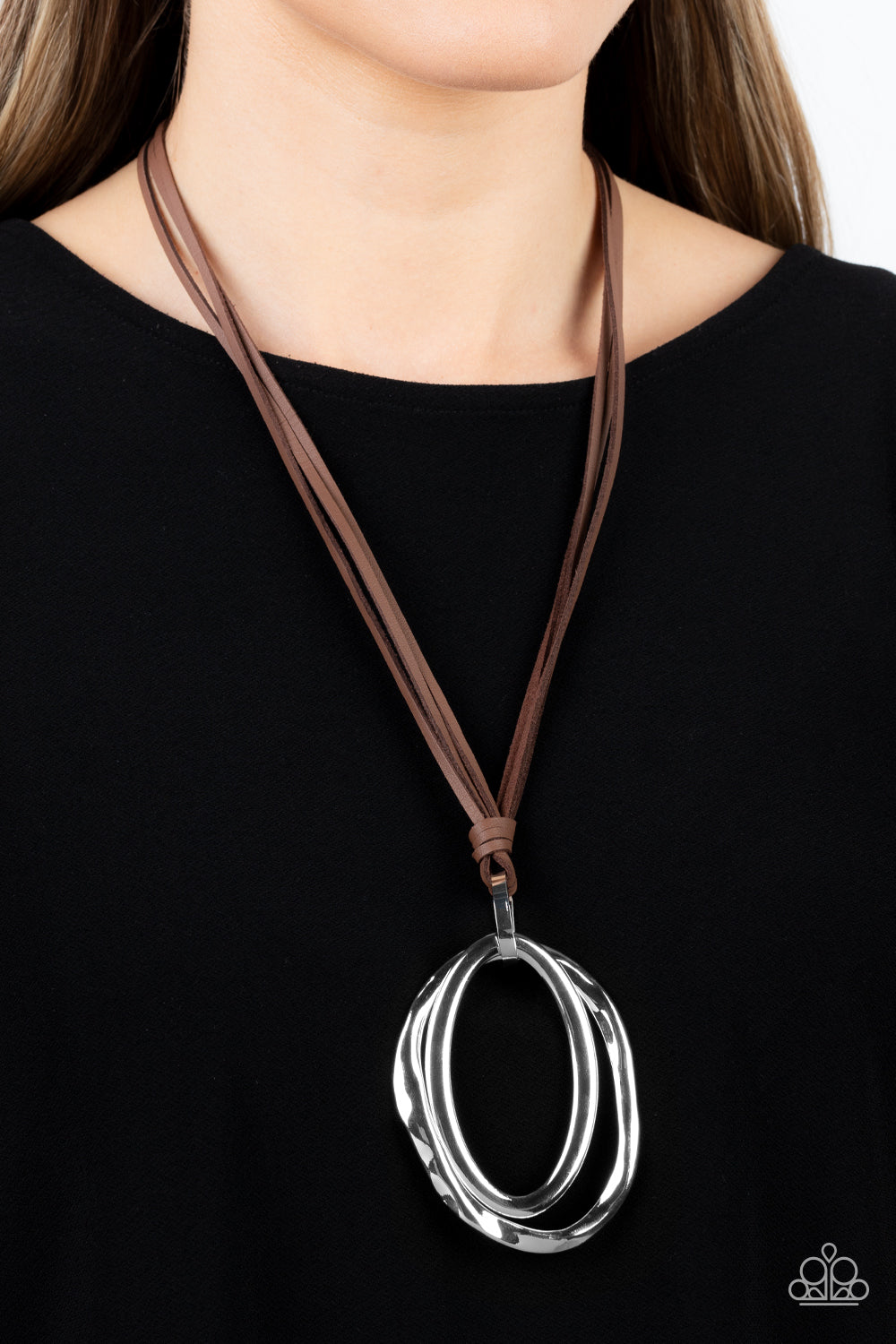 Long OVAL-due - Brown - VJ Bedazzled Jewelry