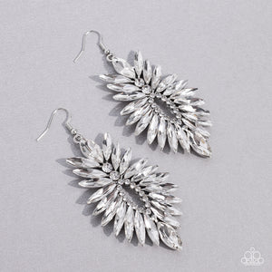Turn up the Luxe - White - Paparazzi Accessories - VJ Bedazzled Jewelry