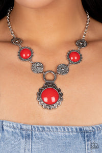 Poppy Persuasion - Red - Paparazzi Accessories - VJ Bedazzled Jewelry