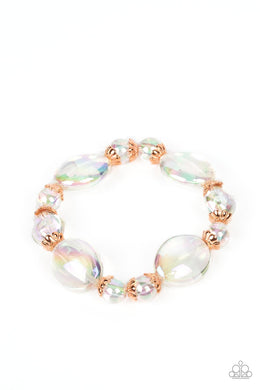 Iridescent Illusions - Copper - Paparazzi Accessories - VJ Bedazzled Jewelry