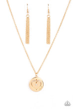 Load image into Gallery viewer, Heart Full of Faith - Gold - Paparazzi Accessories - VJ Bedazzled Jewelry
