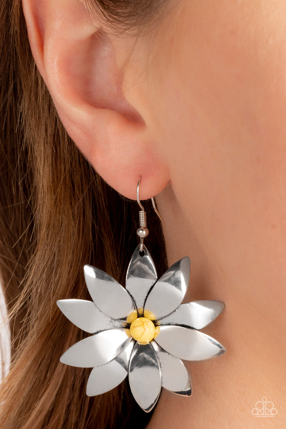 Pinwheel Prairies - Yellow - Paparazzi Accessories - VJ Bedazzled Jewelry