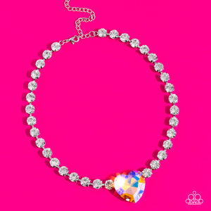 Heart in My Throat - Orange- Paparazzi Accessories - VJ Bedazzled Jewelry