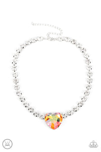Heart in My Throat - Orange- Paparazzi Accessories - VJ Bedazzled Jewelry