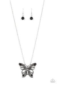 Badlands Butterfly - Black - Paparazzi Accessories - VJ Bedazzled Jewelry