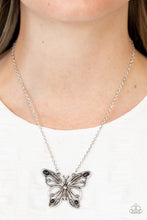 Load image into Gallery viewer, Badlands Butterfly - Black - Paparazzi Accessories - VJ Bedazzled Jewelry
