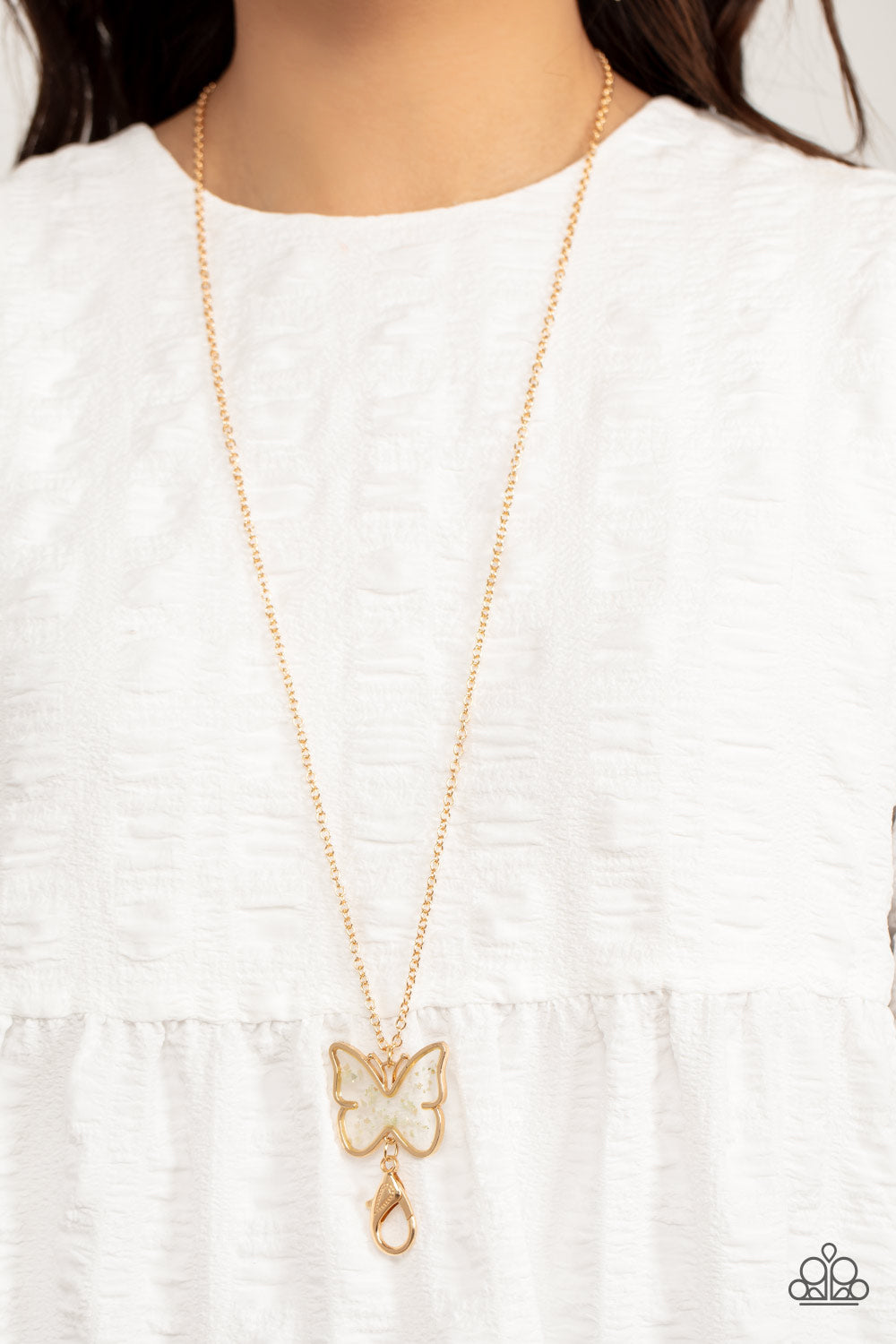 Gives Me Butterflies - Gold - Paparazzi Accessories - VJ Bedazzled Jewelry
