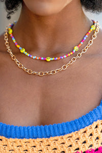 Happy Looks Good on You - Multi Necklace - Paparazzi Accessories - VJ Bedazzled Jewelry