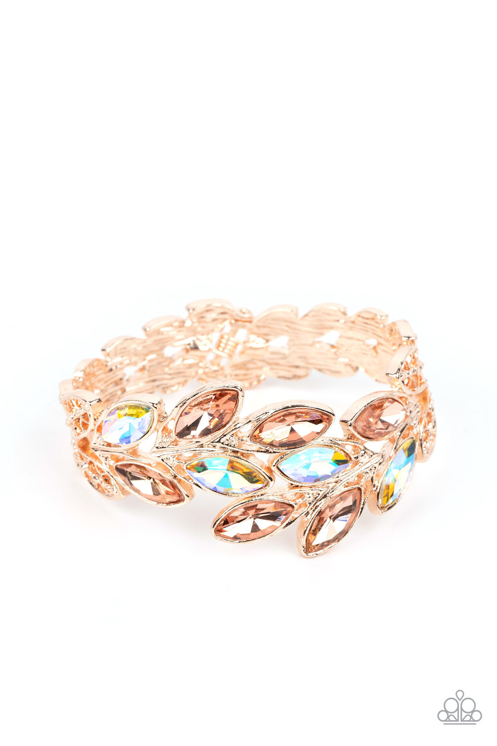 Luminous Laurels - Rose Gold Paparazzi Accessories - VJ Bedazzled Jewelry