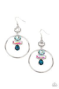 Geometric Glam - Blue Paparazzi Accessories - VJ Bedazzled Jewelry