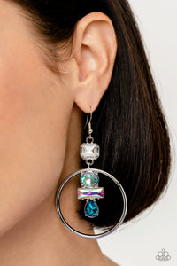 Geometric Glam - Blue Paparazzi Accessories - VJ Bedazzled Jewelry