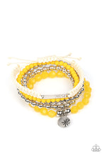 Load image into Gallery viewer, Offshore Outing - Yellow Bracelet - Paparazzi Accessories - VJ Bedazzled Jewelry

